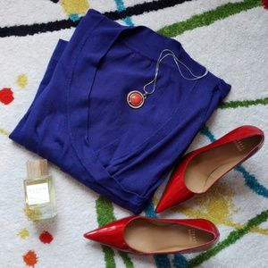 Maurices Concord Grape Purple Faux Wrap Sweater